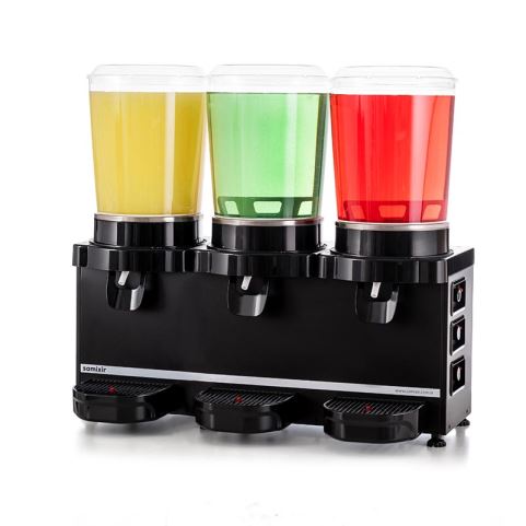 Samixir MMM30 Triple Soğuk İçecek Dispenseri, 10 L+10 L+10 L, Panaromik